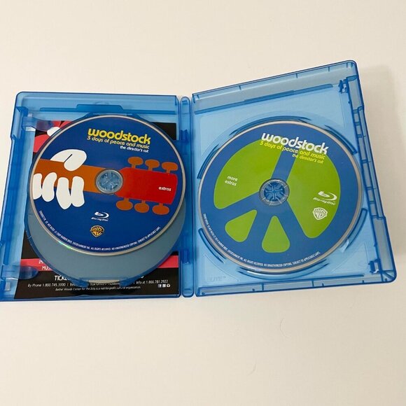 Woodstock Three Days of Peace Music Blu ray 3 Disc Set 40th Anniversary Flaws - Picture 8 of 16